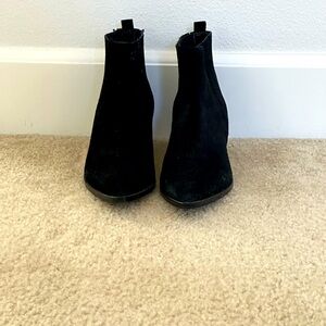Marc Fisher black suede booties.